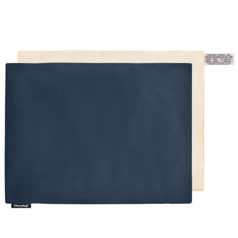 (40cm x 30cm) - Navy Blue Polycotton Fabric and Removable Cover