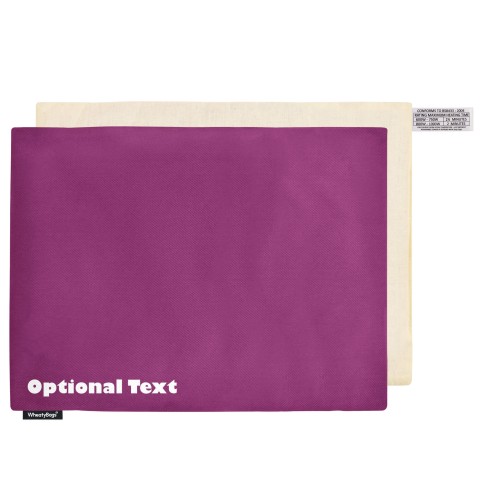 (40cm x 30cm) - Purple Cotton Fabric and Removable Cover (Personalised with Text)