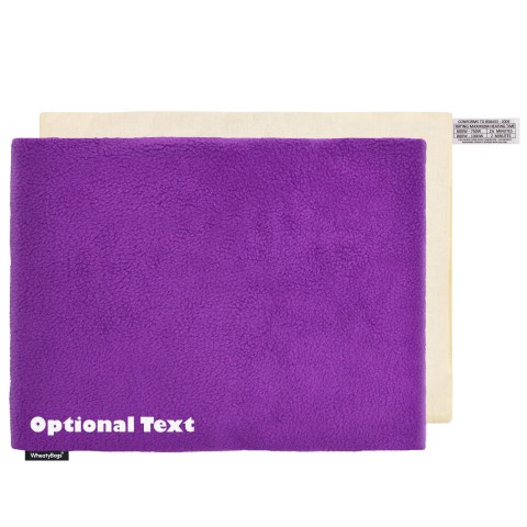 (40cm x 30cm) - Purple Fleece Fabric and Removable Cover (Personalised with Text)