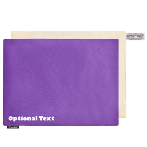 (40cm x 30cm) - Purple Polycotton Fabric and Removable Cover (Personalised with Text)