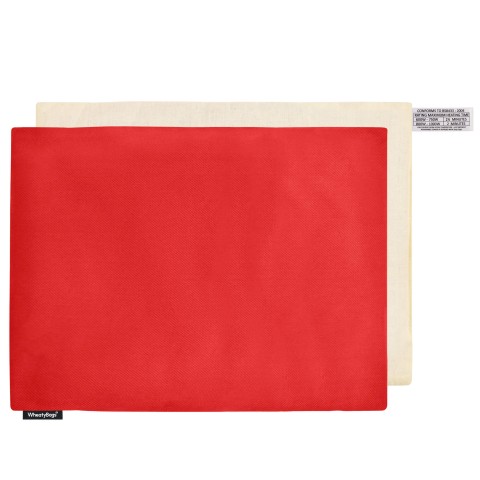 (40cm x 30cm) - Red Cotton Fabric and Removable Cover
