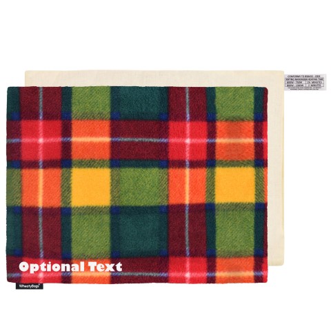 (40cm x 30cm) - Tartan Fleece Fabric and Removable Cover (Personalised with Text)