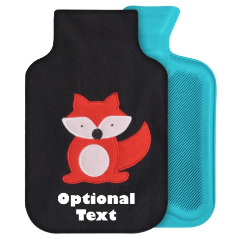 - Standard (2 Litre) - Black with Fox (Personalised with Text)