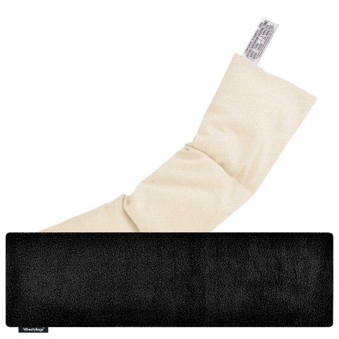 - Black Fleece Fabric with Organic Lavender Removable Cover (Personalised with Text)