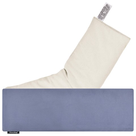 (49cm x 15cm) - Gothic Blue Luxury Cotton Fabric with Organic Lavender Removable Cover (Personalised with Text)