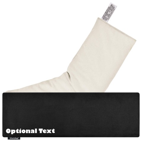 (49cm x 15cm) - Black Polycotton Fabric with Organic Lavender Removable Cover