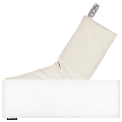 (49cm x 15cm) - White Polycotton Fabric with Organic Lavender Removable Cover (Personalised with Text)
