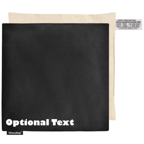 (23cm) - Black Polycotton Fabric with Organic Lavender and Removable Cover