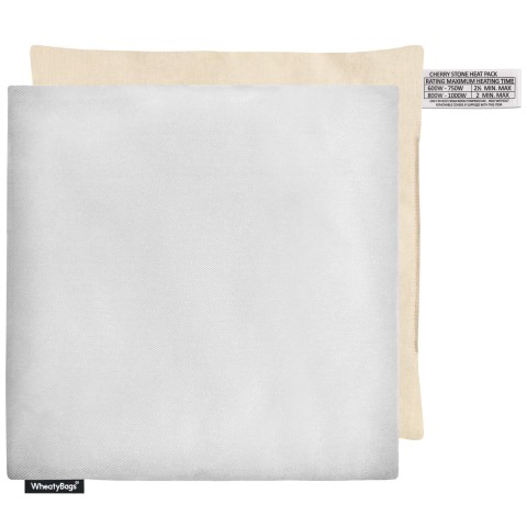 (23cm) - White Polycotton Fabric with Organic Lavender and Removable Cover (Personalised with Text)