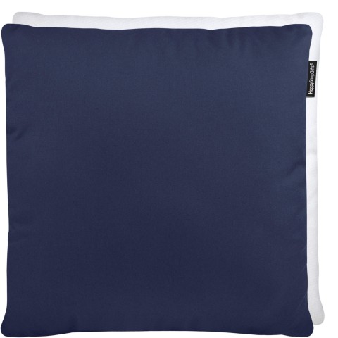 (40cm) - Navy Blue Polycotton Fabric and Removable Cover (Zip) (Personalised with Text)