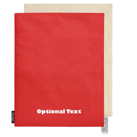 - Red Cotton Fabric and Removable Cover