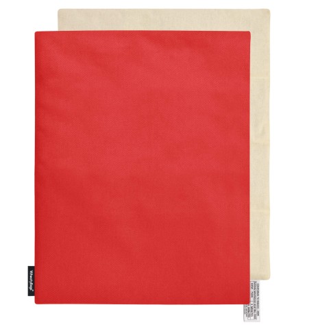 - Red Cotton Fabric and Removable Cover (Personalised with Text)