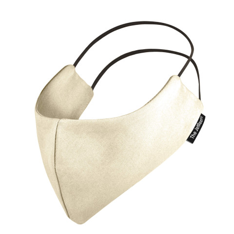 (Regular) - Natural Cotton Fabric Round the Ear Elastic (Personalised with Text) (3 Layer Cotton, Polypropylene, Cotton Construction)