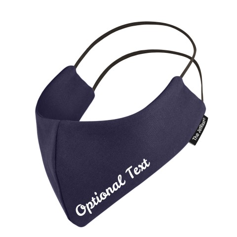 (Regular) - Navy Blue Cotton Fabric Round the Head Elastic (3 Layer Cotton, Polypropylene, Cotton Construction)