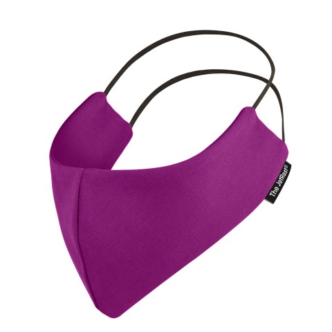 (Regular) - Purple Cotton Fabric Round the Ear Elastic (Personalised with Text) (2 Layer Cotton Construction)