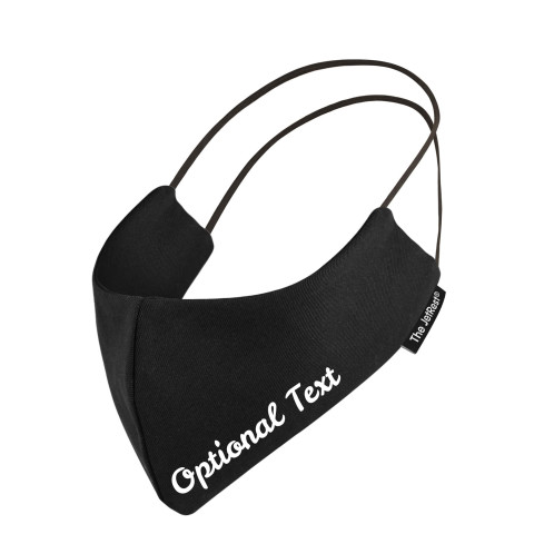 (Small) Black Cotton Fabric Round the Ear Elastic (2 Layer Cotton Construction)