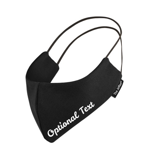 (Small) Black Cotton Fabric Round the Ear Elastic (3 Layer Cotton, Polypropylene, Cotton Construction)