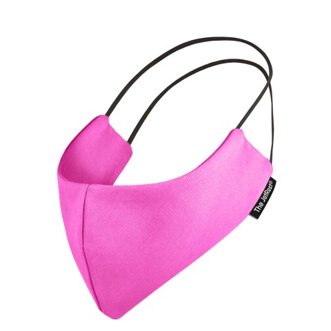 (Small) - Bubblegum Pink Cotton Fabric Round the Head Elastic (Personalised with Text) (3 Layer Cotton, Polypropylene, Cotton Construction)