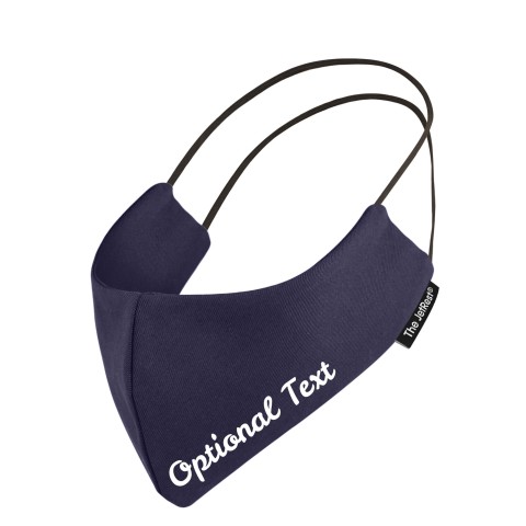 (Small) - Navy Blue Cotton Fabric Round the Ear Elastic (2 Layer Cotton Construction)