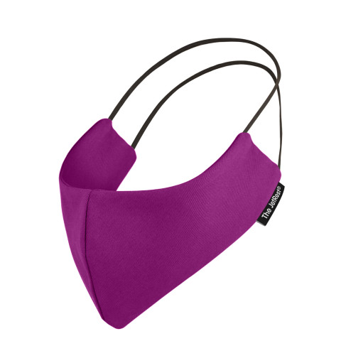 (Small) - Purple Cotton Fabric Round the Ear Elastic (Personalised with Text) (2 Layer Cotton Construction)