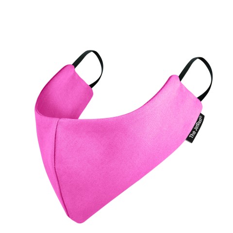 (Regular) - Bubblegum Pink Cotton Fabric Round the Ear Elastic (Personalised with Text) (2 Layer Cotton Construction)