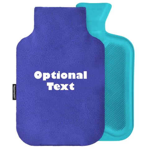 - 2 Litre Generic from Stock Available Colours - Royal Blue Fleece Fabric and Removable Cover (Personalised with Text)