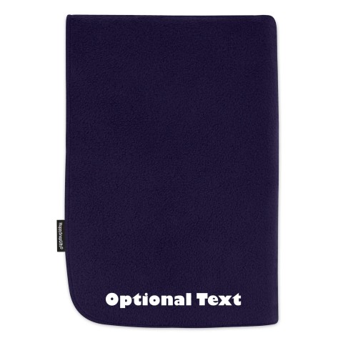 (100cm x 140cm) with No Icon - Navy Blue Fleece Fabric (Personalised with Text)