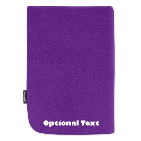 (100cm x 140cm) with No Icon - Yellow Fleece Fabric (Personalised with Text)