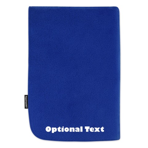 (100cm x 140cm) with No Icon - Royal Blue Fleece Fabric (Personalised with Text)