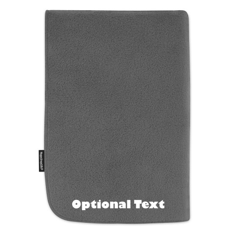 (140cm x 140cm) with No Icon - Grey Fleece Fabric (Personalised with Text)