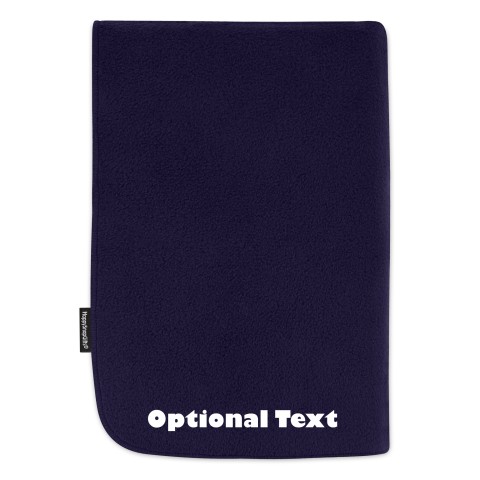 (140cm x 140cm) with No Icon - Navy Blue Fleece Fabric (Personalised with Text)