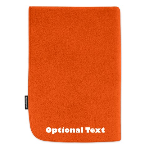 (140cm x 140cm) with No Icon - Orange Fleece Fabric (Personalised with Text)