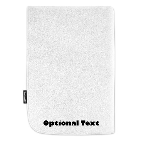 (140cm x 140cm) with No Icon - White Fleece Fabric (Personalised with Text)