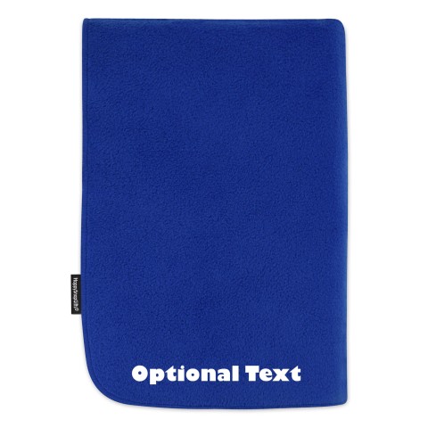 (100cm x 70cm Double Thickness) with No Icon - Royal Blue Fleece Fabric (Personalised with Text)