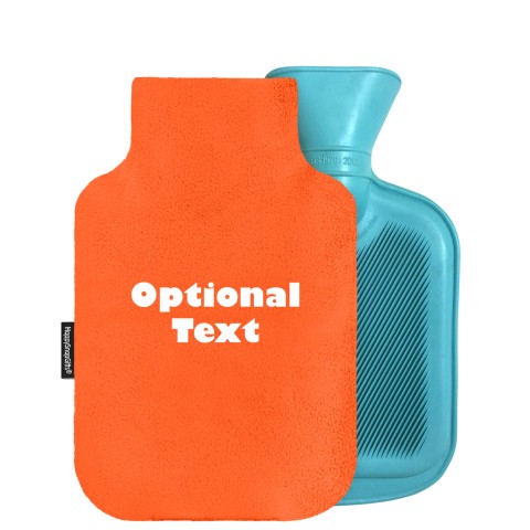 - 800ml Generic from Stock Available Colours - Orange Fleece Fabric Removable Cover (Personalised with Text)