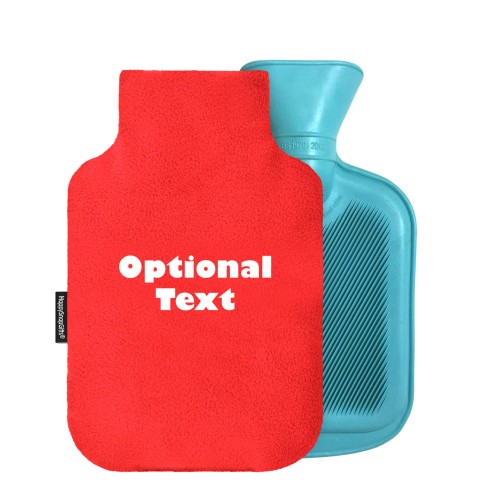 - 800ml Generic from Stock Available Colours - Red Fleece Fabric Removable Cover (Personalised with Text)