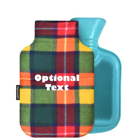 - 800ml Generic from Stock Available Colours - Tartan Fleece Fabric Removable Cover (Personalised with Text)