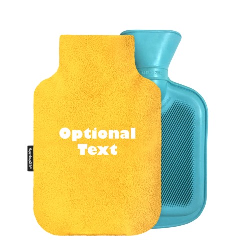 - 800ml Generic from Stock Available Colours - Yellow Fleece Fabric Removable Cover (Personalised with Text)