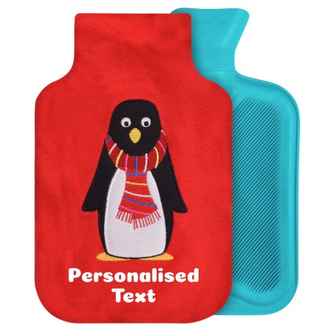 - 2 Litre Generic from Stock Available Colours - Red with Penguin (Personalised with Text)