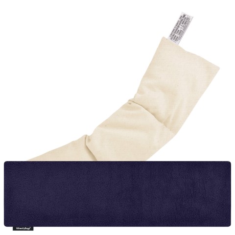 - Navy Blue Fleece Fabric with Organic Lavender Removable Cover (Personalised with Text)