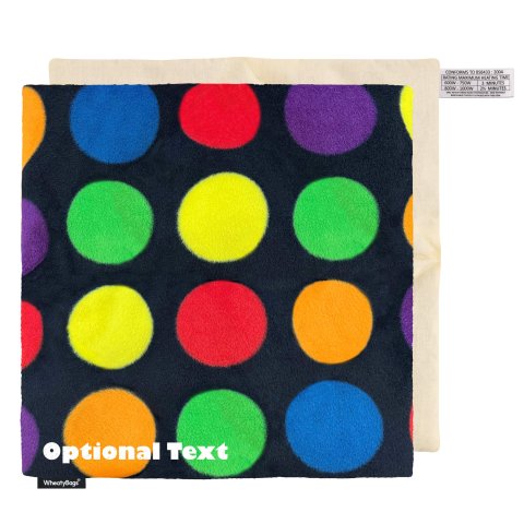 (34cm) - Ludo Colour Spots Fleece Fabric Scented (Organic Lavender Buds) Removable Cover
