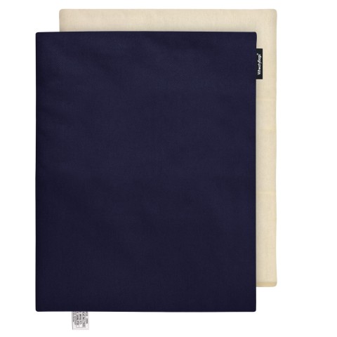 - 40cm x 30cm - Navy Blue Cotton Fabric Removable Cover (Personalised with Text)