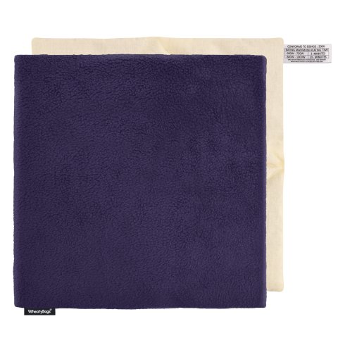 (34cm) - Navy Blue Fleece Fabric Scented (Organic Lavender Buds) Removable Cover (Personalised with Text)