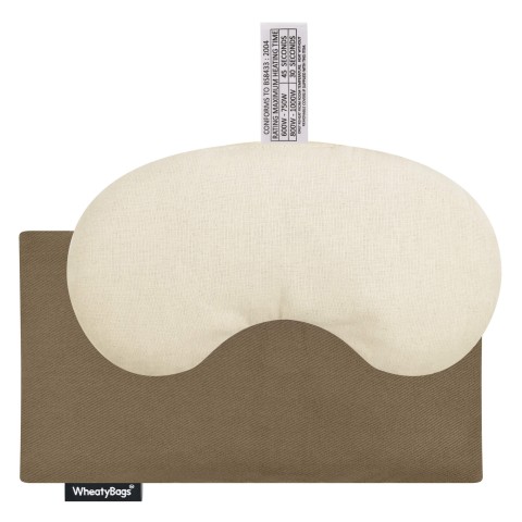- Millet Seed Filling - 18cm x 11.5cm - Chocolate Luxury Cotton Fabric and Removable Cover (Personalised with Text)