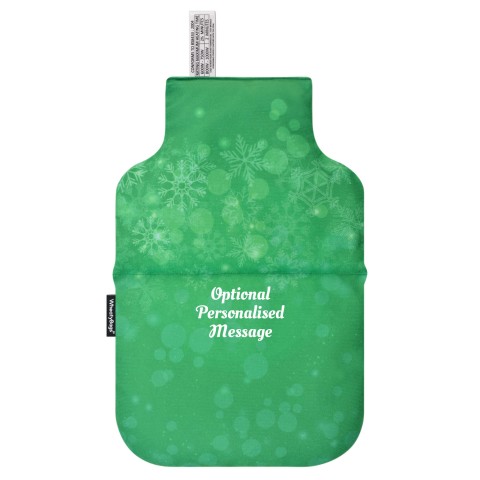 - Snowflakes on Green Design Soft Velvet Polyester Fabric
