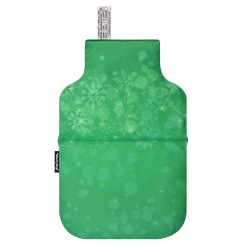 - Snowflakes on Green Design Soft Velvet Polyester Fabric (Personalised with Text)