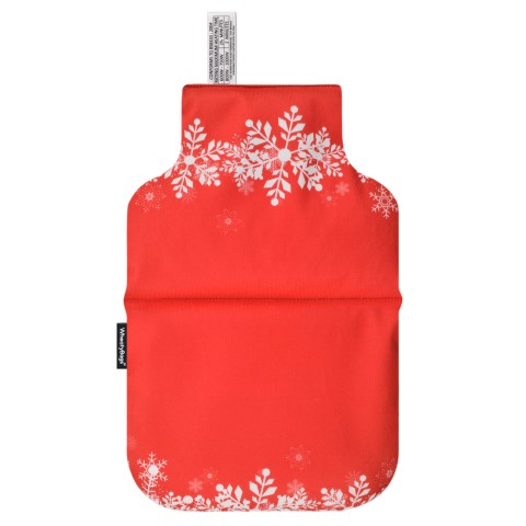 - Snowflakes on Red Design Soft Velvet Polyester Fabric (Personalised with Text)