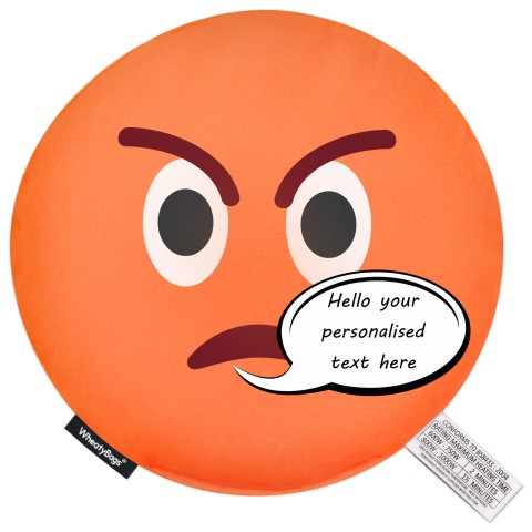 - Angry Face Soft Velvet Polyester Fabric (Personalised with Text)