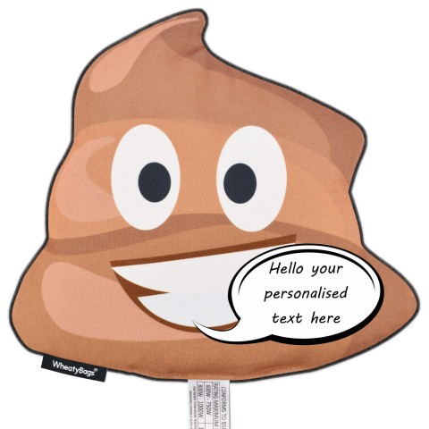 - Happy Poo Soft Velvet Polyester Fabric (Personalised with Text)