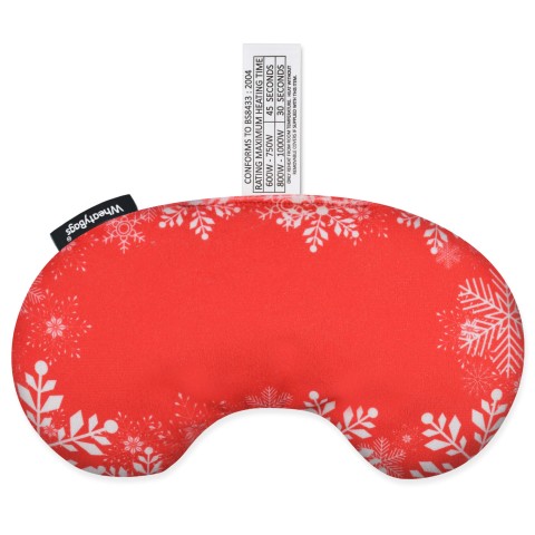 - Snowflakes on Red Design Soft Velvet Polyester Fabric (Optional Personalised Gift Text)